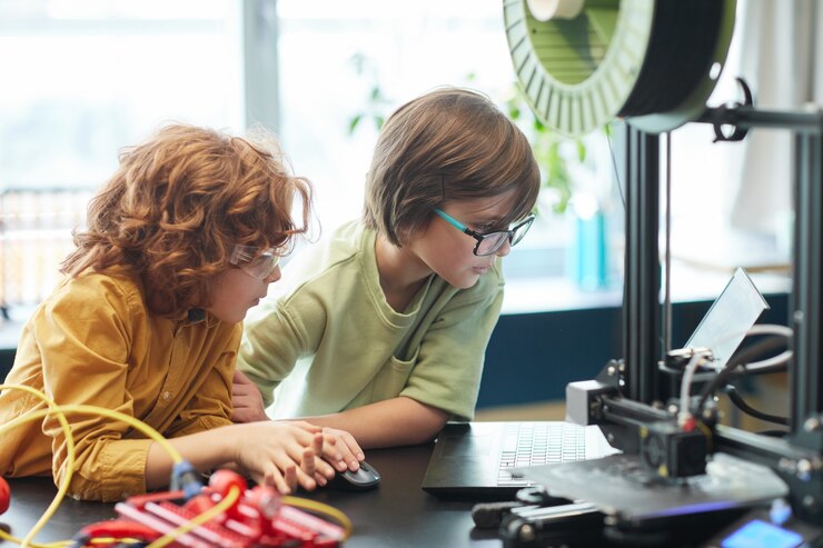 Header image: Children solving a hands-on STEM project inspired by real-world problems